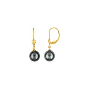 Ohrhänger 375/9 K Gelbgold mit Tahitiperlen 8.0mm