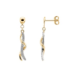 Ohrhänger 750/18 K Gelb-/Weissgold mit Zirkonia