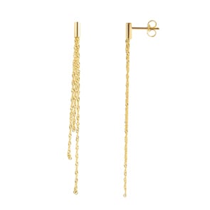 Boucles d'oreilles pendantes or jaune 750/18 ct