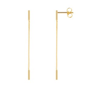Boucles d'oreilles pendantes or jaune 750/18 ct