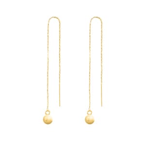 Boucles d'oreilles pendantes or jaune 750/18 ct