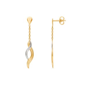 Ohrhänger 750/18 K Gelbgold bicolor