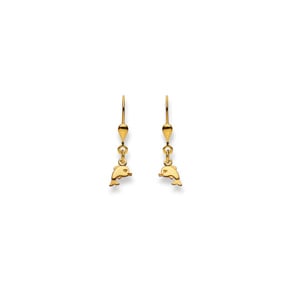 Ohrhänger 750/18 K Gelbgold, Delfin