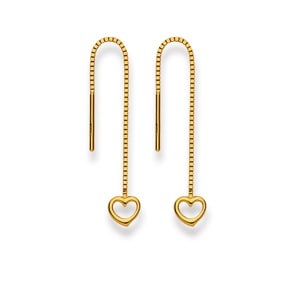 Ohrhänger 750/18 K Gelbgold, Herz