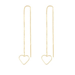Ohrhänger 750/18 K Gelbgold, Herz