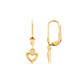 Ohrhänger 750/18 K Gelbgold, Herz