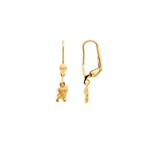 Ohrhänger 750/18 K Gelbgold, Katze