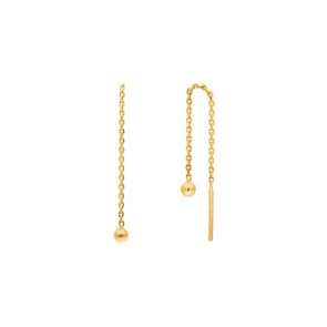 Drop Earrings 750/18 K Yellow Gold, Sphere