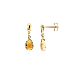 Ohrhänger 750/18 K Gelbgold mit Citrinen