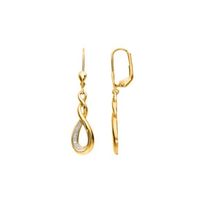 Ohrhänger 750/18 K Gelbgold mit Zirkonia