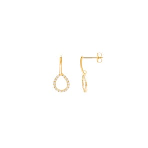 Ohrhänger 750/18 K Gelbgold mit Zirkonia