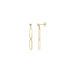 Ohrhänger 750/18 K Gelbgold mit Zirkonia