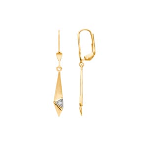 Ohrhänger 750/18 K Gelbgold mit Zirkonia