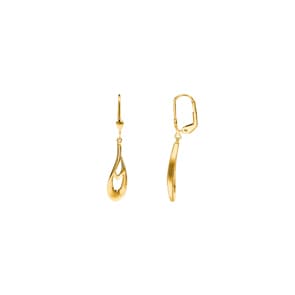 Boucle d'oreilles pendantes or jaune 750/18 ct