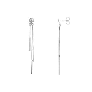 Boucles d'oreilles pendantes or gris 750/18 ct