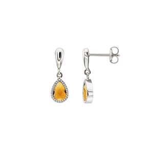 Ohrhänger 750/18 K Weissgold mit Citrinen