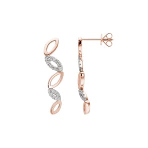 Ohrhänger 750/18 K Roségold mit Diamanten 0.23 ct H/si