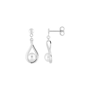 Ohrhänger 750/18 K Weissgold mit Süsswasserzuchtperlen 5.0mm