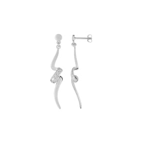 Ohrhänger 925 Silber rhodiniert mit Zirkonia