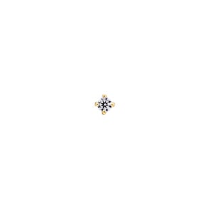 Ohrpiercing 750/18 K Gelbgold mit Zirkonia