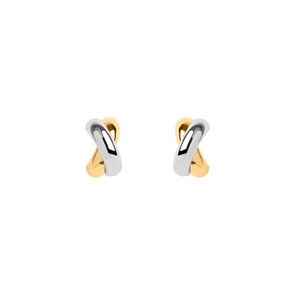 Boucles d'oreilles or bicolore 750/18 ct