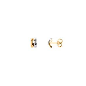 Ohrringe 750/18 K Gelb-/Weissgold
