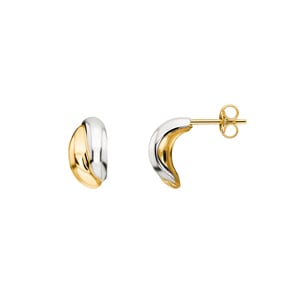Ohrringe 750/18 K Gelb-/Weissgold