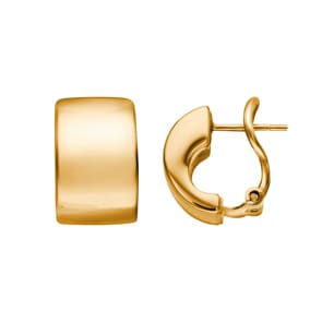 Boucles d'oreilles or jaune 750/18 ct electroformée