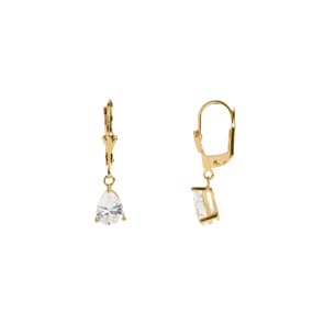 Ohrringe 750/18 K Gelbgold mit Zirkonia Tropfen
