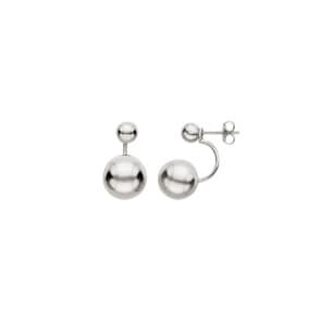 Ohrringe hohl 925 Silber rhodiniert Ø 5 - 10mm