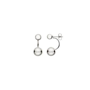 Ohrringe hohl 925 Silber rhodiniert Ø 5 - 8mm