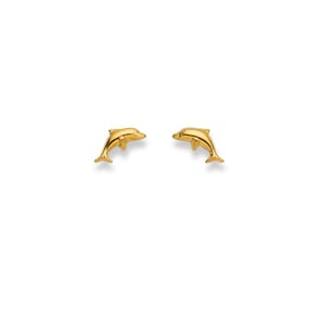 Ohrstecker 375/9 K Gelbgold, Delfin