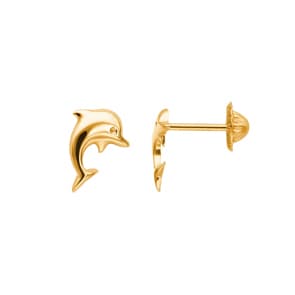 Ohrstecker 375/9 K Gelbgold Delfine