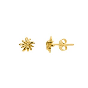 Ohrstecker 375/9 K Gelbgold, Edelweiss
