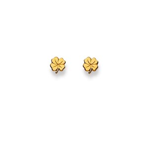 Ohrstecker 375/9 K Gelbgold, Kleeblatt