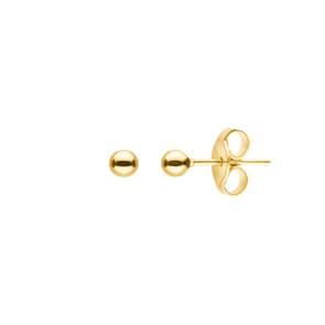 Clous d'oreilles or jaune 375/9 ct, Balle 3mm