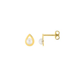Ohrstecker 375/9 K Gelbgold mit Süsswasserzuchtperlen 4.0mm