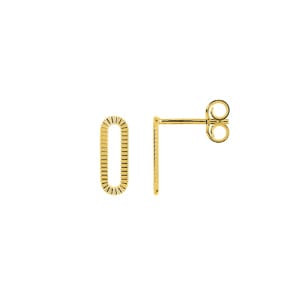Ohrstecker 375/9 K Gelbgold oval