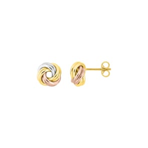 Ohrstecker 375/9 K Tricolor Knoten