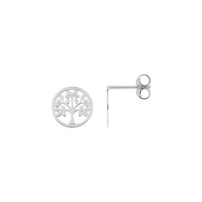 Ohrstecker 375/9 K Weissgold Lebensbaum