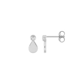 Ohrstecker 375/9 K Weissgold mit Zirkonia