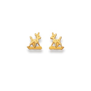 Clous d'oreilles or jaune 750/18 ct, Bambi