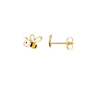 Ohrstecker 750/18 K Gelbgold, Bienen