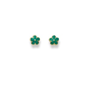 Ohrstecker 750/18 K Gelbgold, Blume