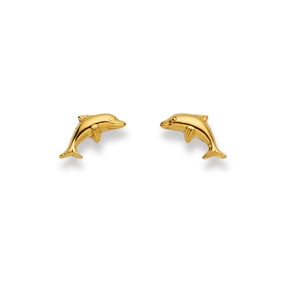 Ohrstecker 750/18 K Gelbgold, Delfin