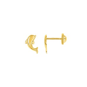 Ohrstecker 750/18 K Gelbgold Delfine