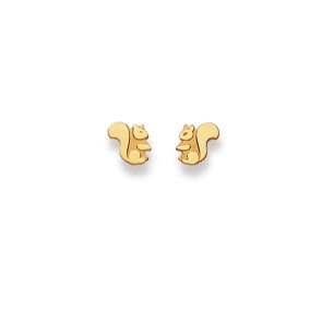 Ohrstecker 750/18 K Gelbgold, Eichhörnchen