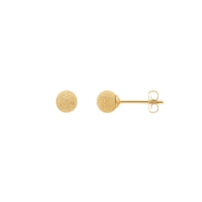 Ohrstecker 750/18 K Gelbgold eismattiert Ø 4mm