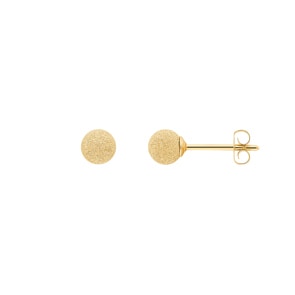 Ohrstecker 750/18 K Gelbgold eismattiert Ø 5mm