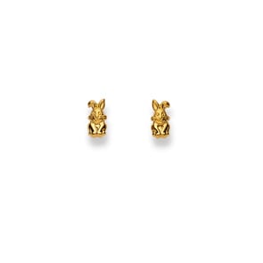 Ohrstecker 750/18 K Gelbgold, Hase